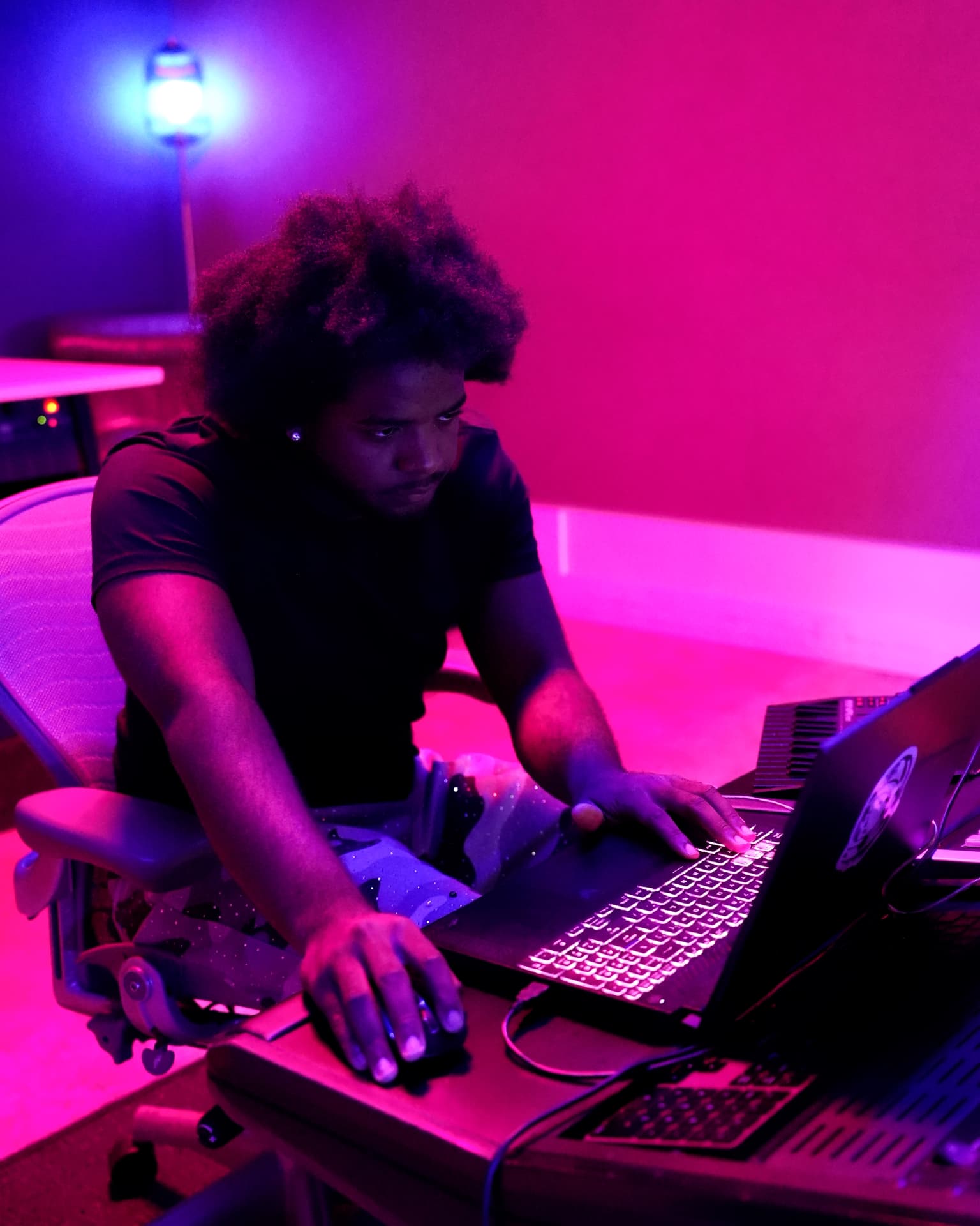 Late night on the laptop